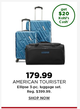 179.99 american tourister ellipse 3-piece luggage set. regularly $399.99. shop now.