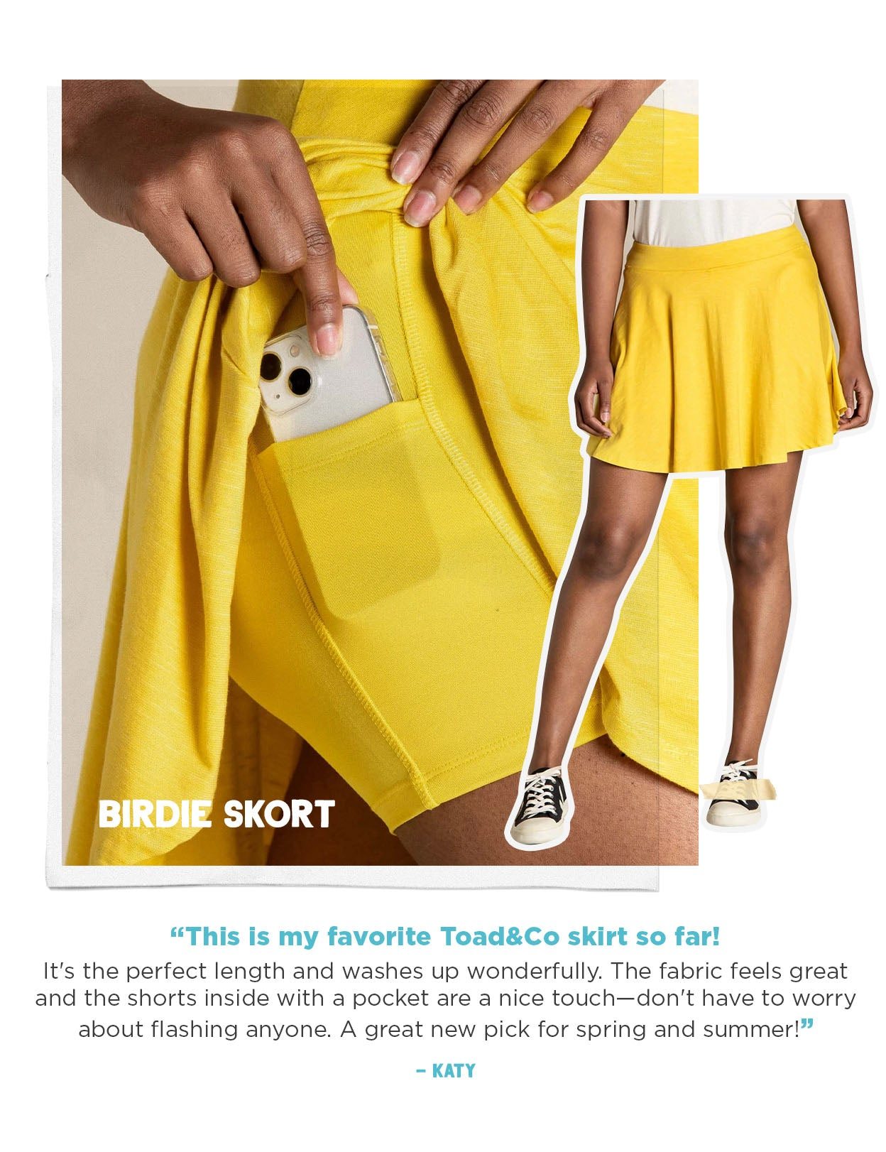 Birdie Skort in Lemon