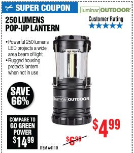 View 250 Lumen Compact Pop-Up Lantern