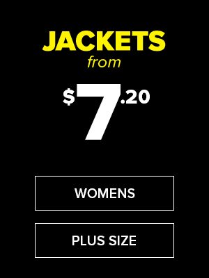 Jackets from $7.20