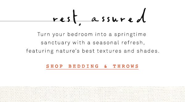 Shop bedding.