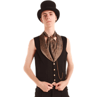 Steampunk Paisley Lapel Smoking Waistcoat