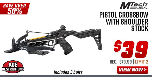 MTech USA Pistol Crossbow with Shoulder Stock