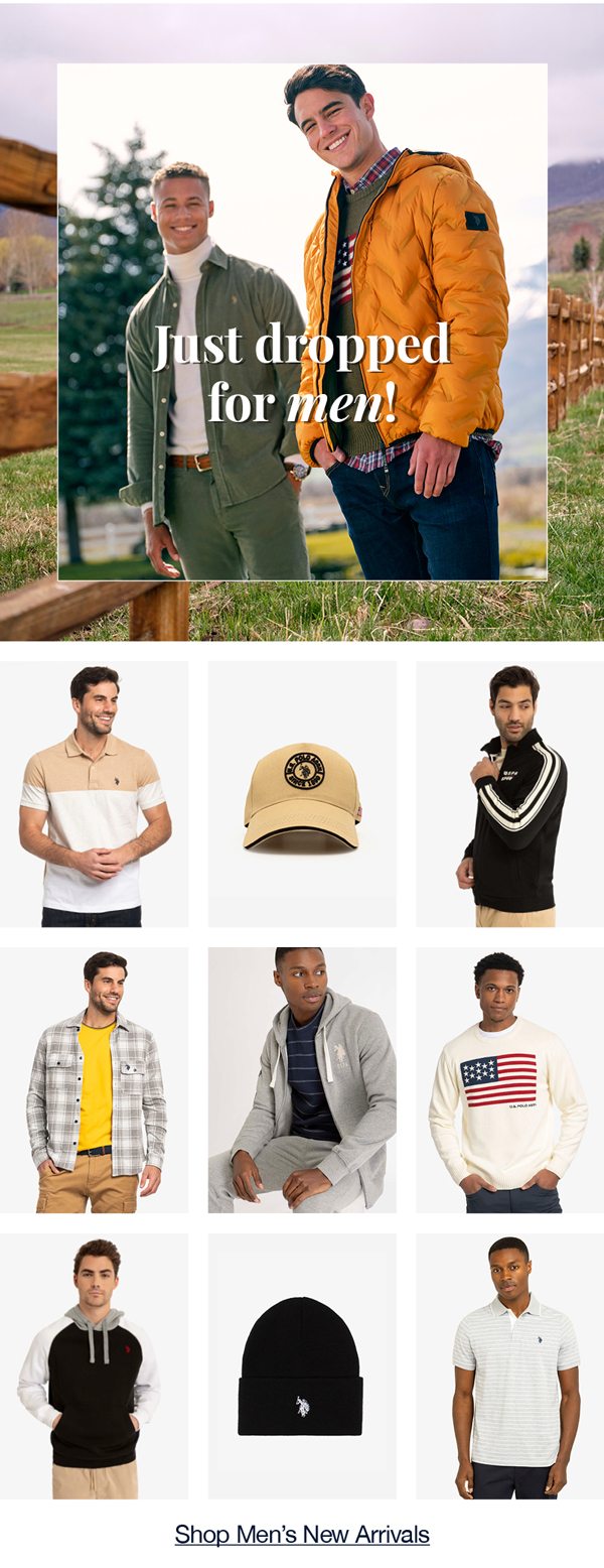 Just dropped for men! Shop men's new arrivals