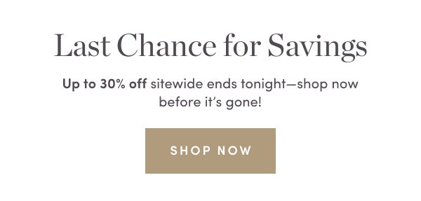 Up to 30 Percent Off Sitewide