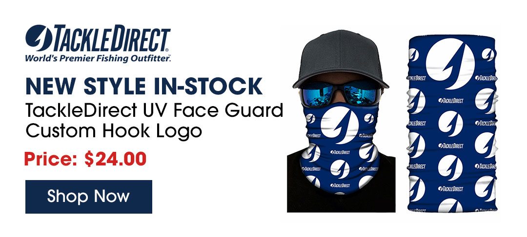 New TackleDirect UV Face Guard Custom Hook Logo