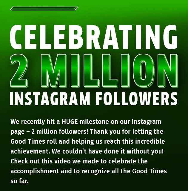 CELEBRATING 2 MILLION INSTAGRAM FOLLOWERS