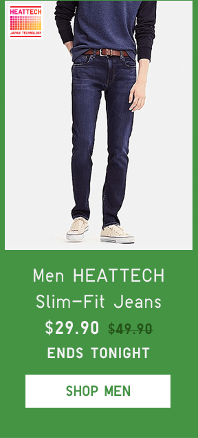MEN HEATTECH SLIM-FIT JEANS $39.90 - SHOP MEN
