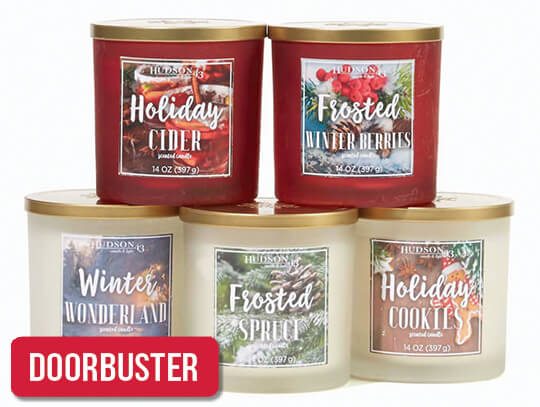 Hudson 43 Holiday Scented Jar Candles.