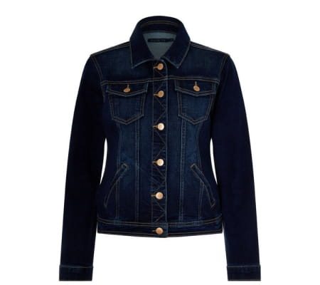 Daria denim jacket with organic cotton and recycled polyester blue