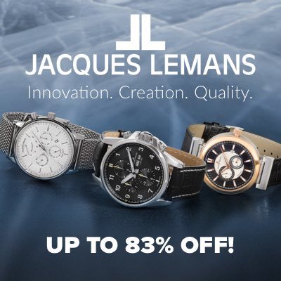 Jacques Lemans Innovation. Creation. Quality. Up to 83% off!