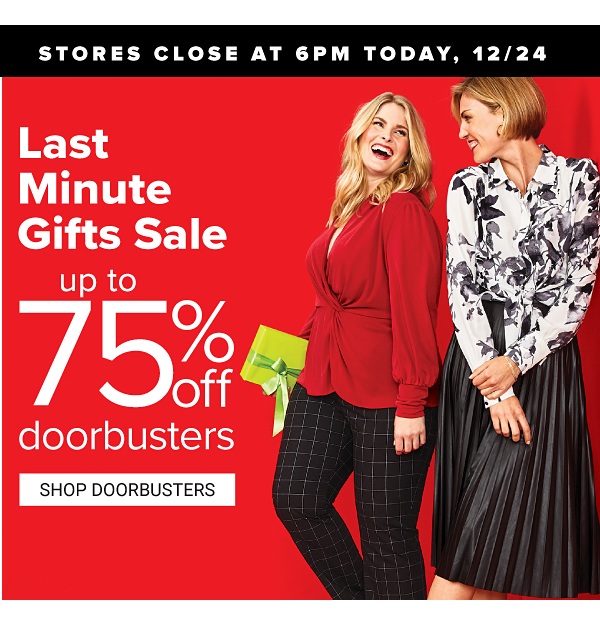 Last Minute Gifts Sale! Up to 70% off Doorbusters - Shop Doorbusters