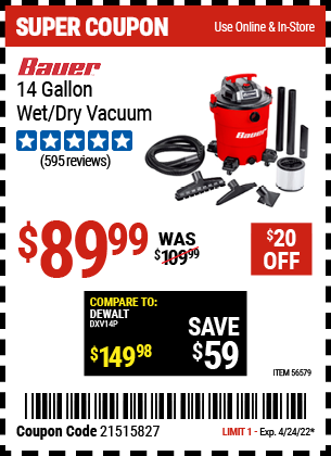 14 Gallon Wet Dry Vacuum