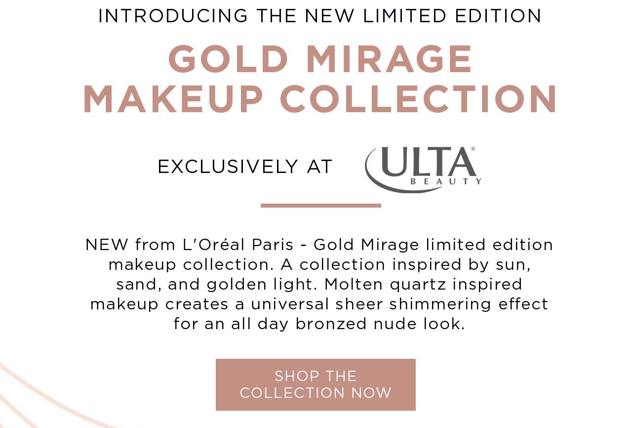 Introducing the New Limited Edition - Gold Mirage Makeup Collection - Shop the Collection Now