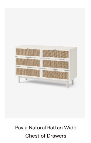 Pavia Natural Rattan Wide Chest of Drawers