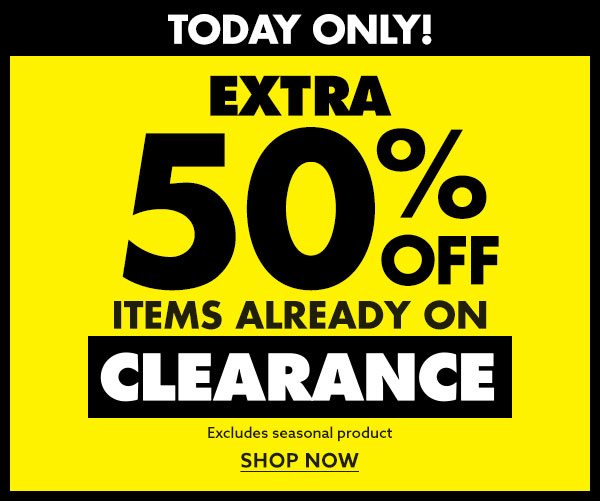 Extra 50% Off Clearance