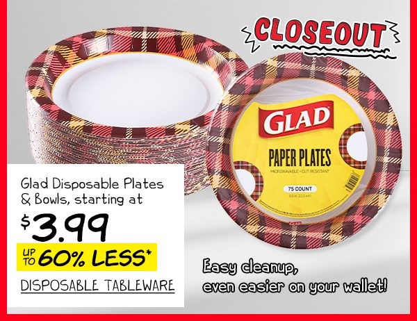 Glad Disposable Plates & Bowls