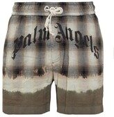 Logo Print Checked Shorts