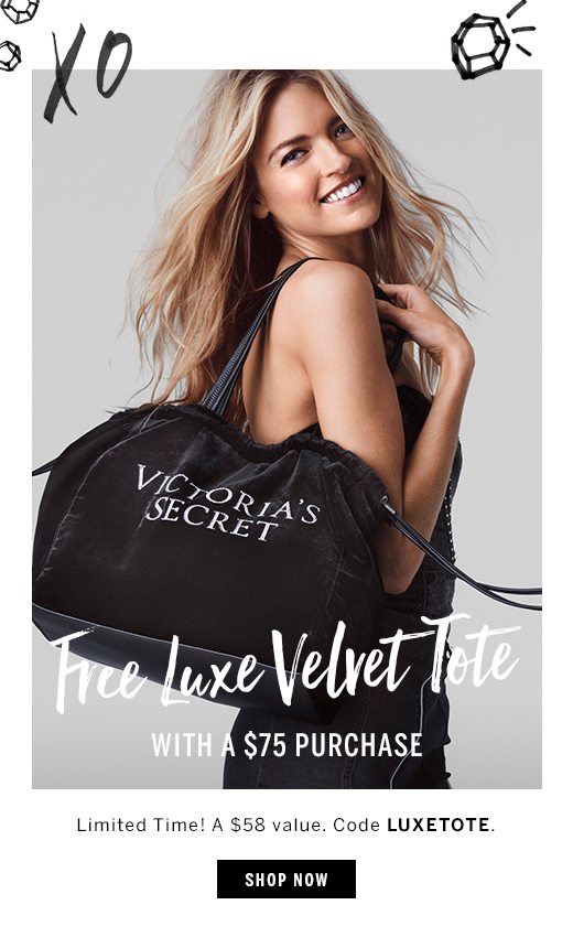 victoria secret luxe velvet tote