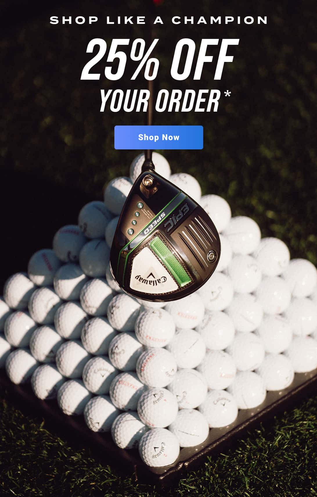 shop like a champion twenty five percent off your order - shop now