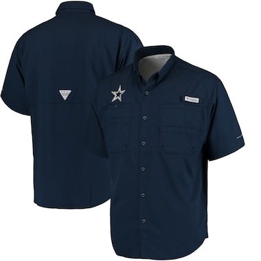 Dallas Cowboys Columbia Tamiami Fishing Shirt - Navy Blue