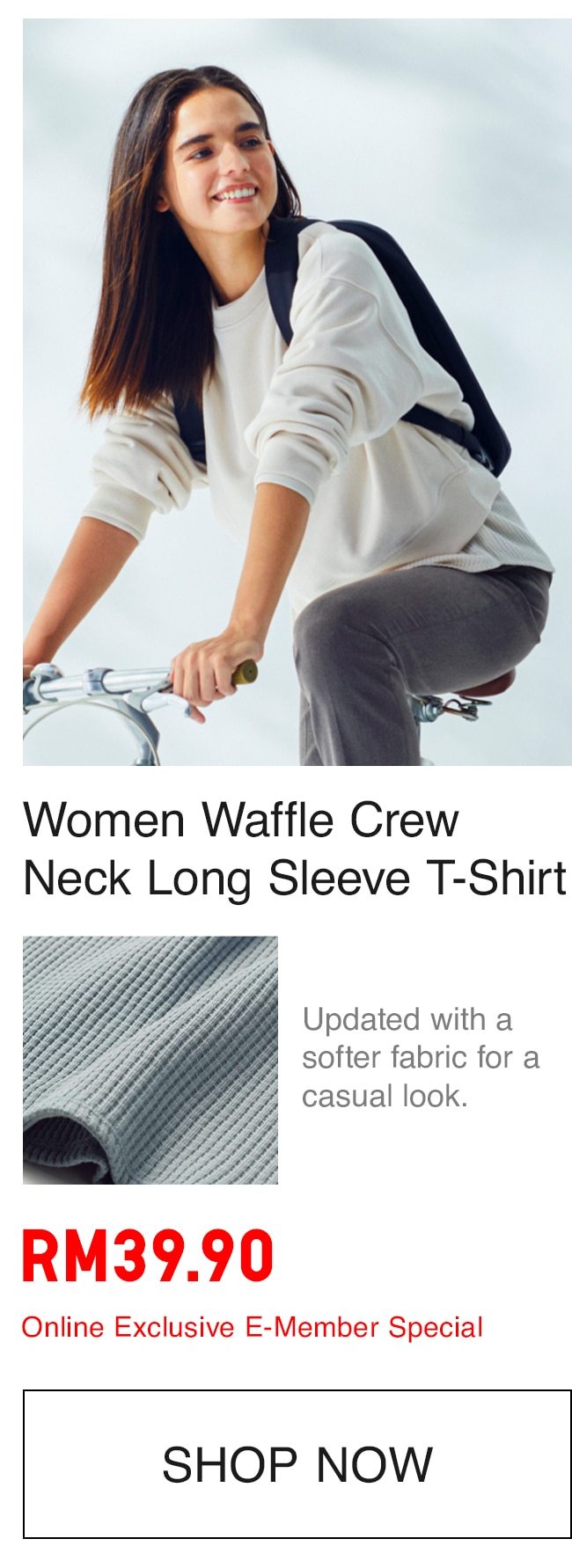 WOMEN WAFFLE TSHIRT