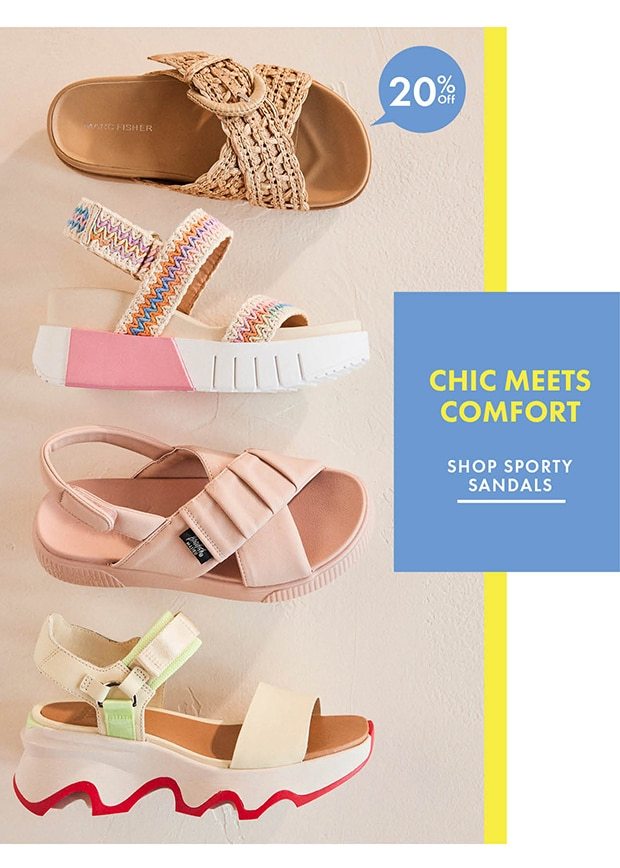 SHOP SPORTY SANDALS