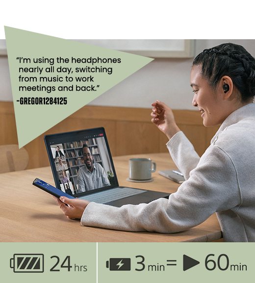 "I’m using the headphones nearly all day, switching from music to work meetings and back." -GREGOR1284125