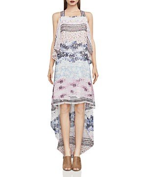 Bcbgmaxazria Aaric Floral Print High/Low Dress