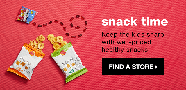 Snack Time: Keep the kids sharp with well priced healthy snacks. - Find a Store