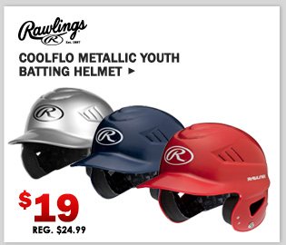 Rawlings Coolflo Metallic Youth Batting Helmet