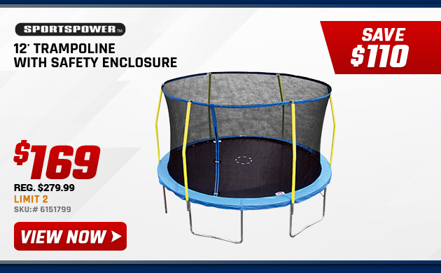 Sportspower 12' Trampoline With Safety Enclosure