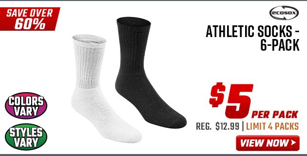 ecosox Athletic Socks - 6-Pack