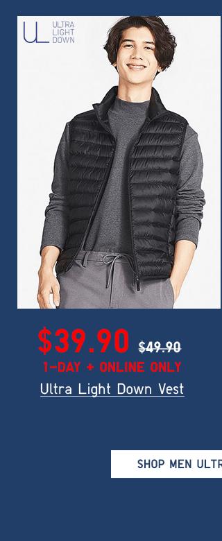 ULTRA LIGHT DOWN VEST $39.90