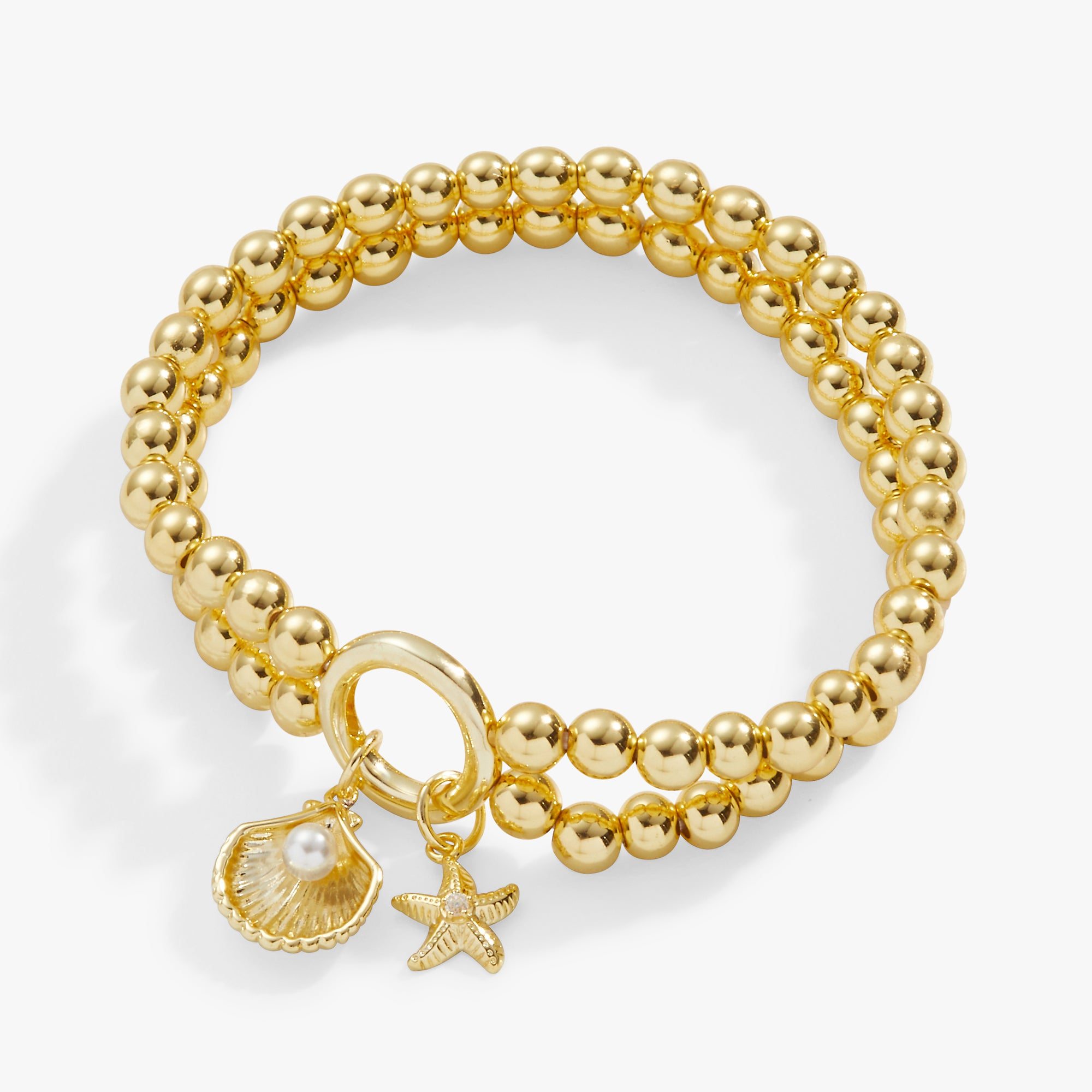 Image of Shell + Starfish Double Stretch Bracelet