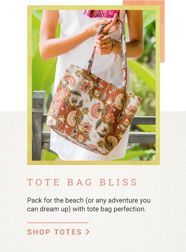 TOTE BAG BLISS | Pack for the beach (or any adventure you can dream up) with tote bag perfection | SHOP TOTES