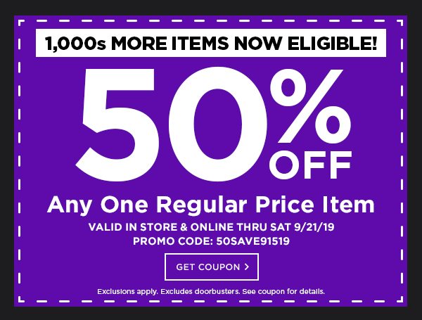 40% Off Any One Regular Price Item