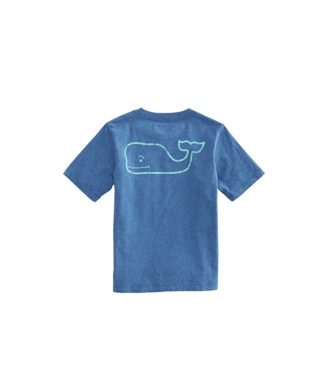 Boys Heathered Vintage Whale Pocket T-Shirt