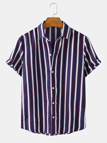 Stripe Short Sleeve Designer Shirts