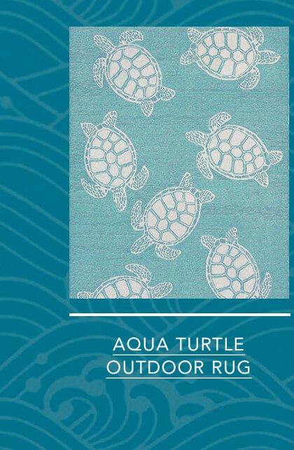 Aqua Turtle Outdoor Rug 7'6 x 9'6 | SHOP NOW