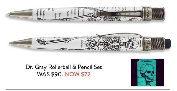 Retro 51 Tornado Vintage Metalsmith Dr. Gray Rollerball/ Pencil Set