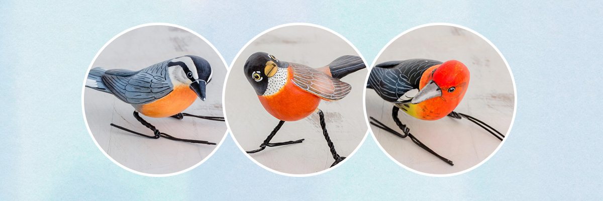 Bird sculptures by Mauricio Morales