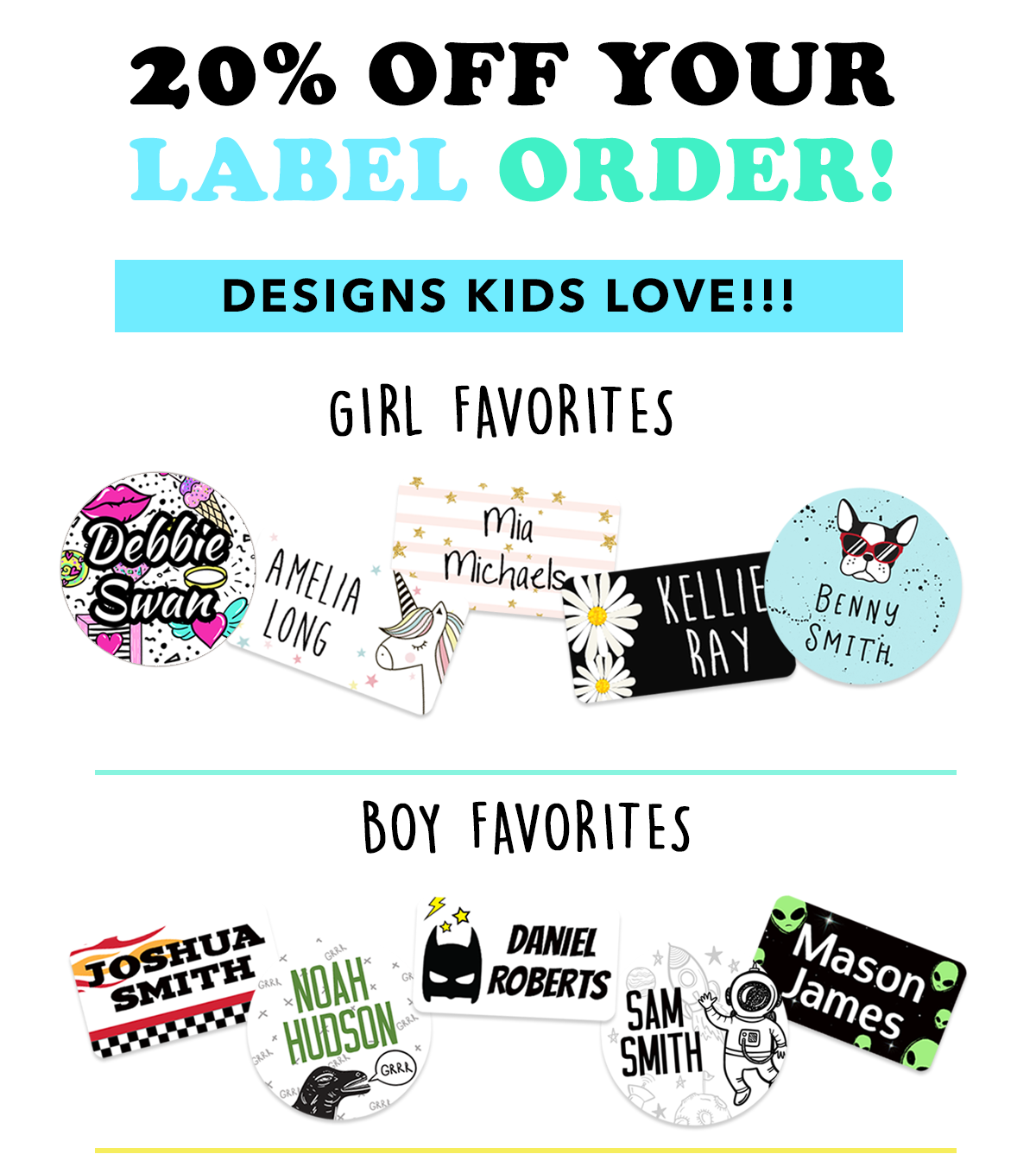 20% off your label order