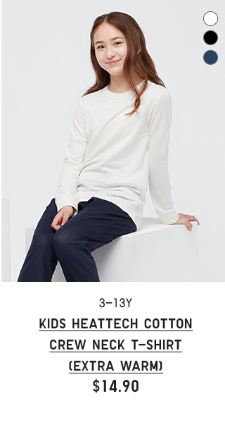 KIDS HEATTECH COTTON CREW NECK T-SHIRT (EXTRA WARM)