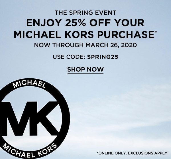 Spring Savings: 25% Off Michael Kors Starts Now - Watch Station Email  Archive