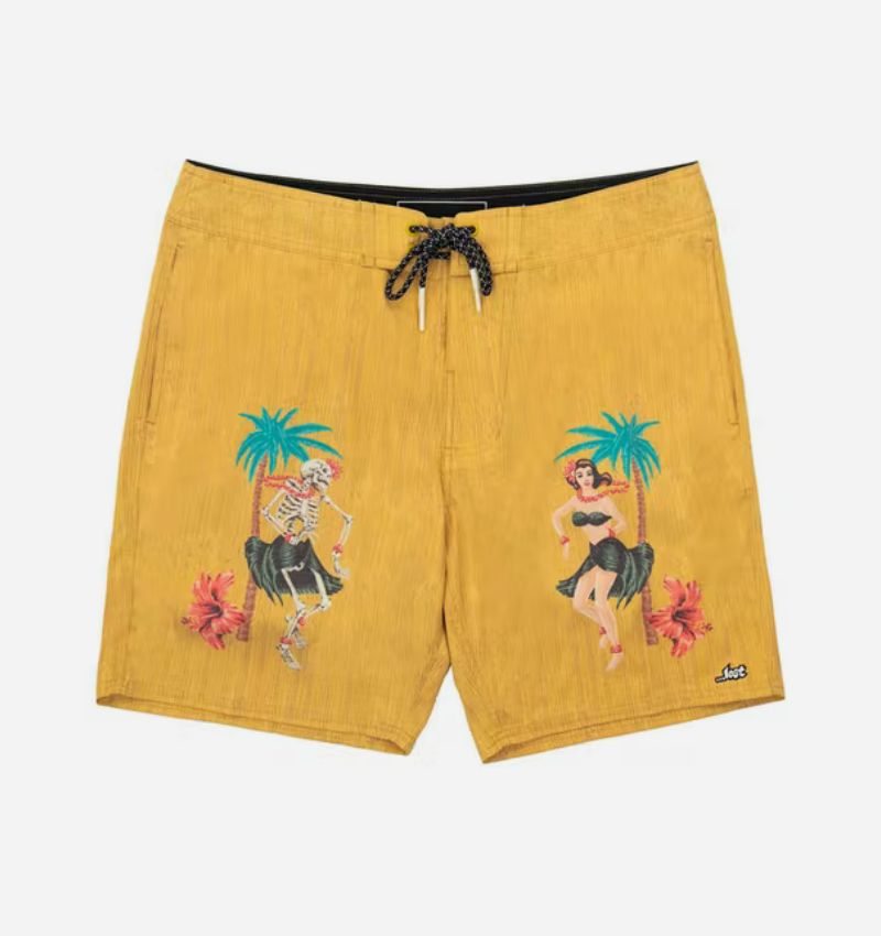 Lost Layback Pocket Boardshorts Death Dance Gold