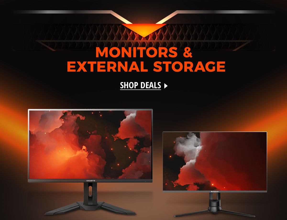monitors & external storage