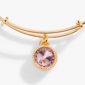 October Birthstone Charm Bangle| Shop Now