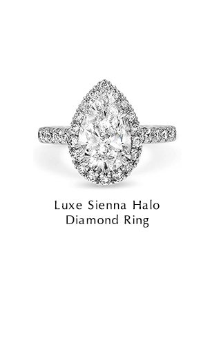 Luxe Sienna Halo Diamond Ring