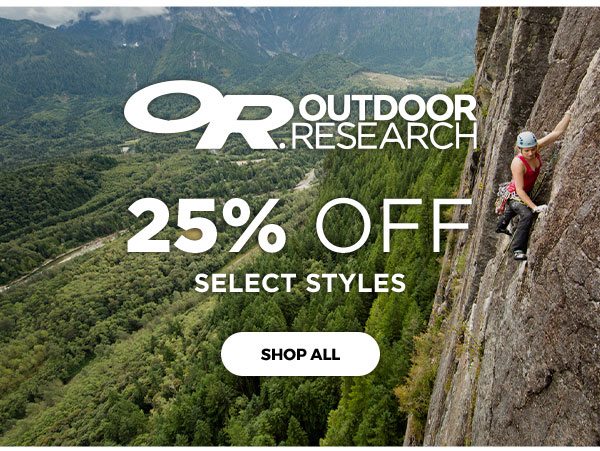 Outdoor Research 25% OFF Select Styles - Click to Shop All